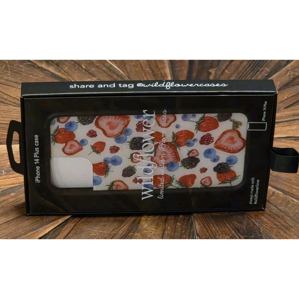 Wildflower Limited Edition Hard Case for Apple iPhone 14 Plus Fruit Pattern